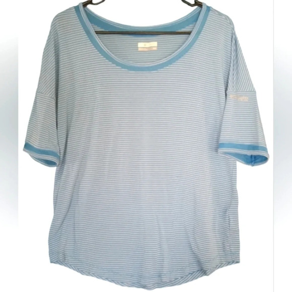 Blue and White Striped PFG Columbia Women's Size Medium - Picture 1 of 3